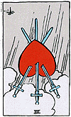 [picture of 3 of Swords Reversed]